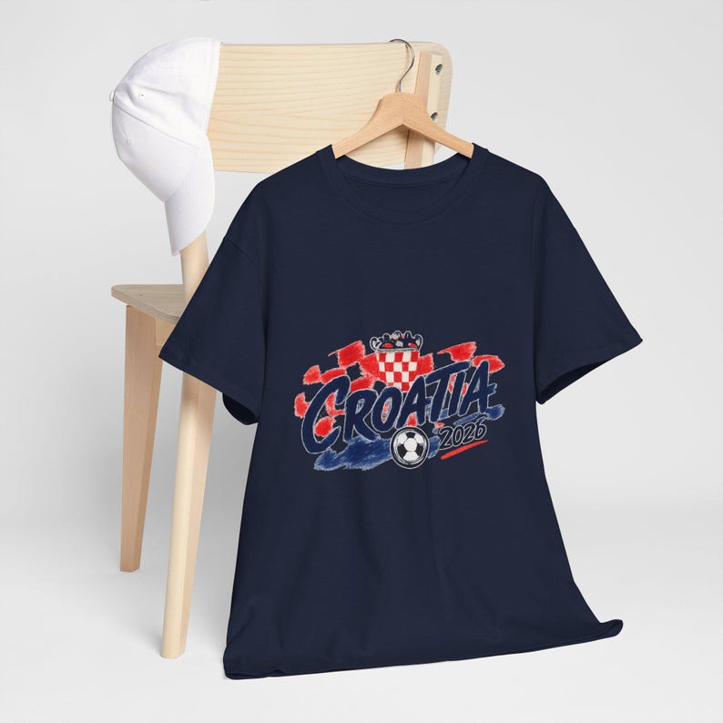 Croatia 2026 Shirt, Croatia World Cup 2026 Tee, Football Graphic Shirt, Croatian Streetwear Tee, Soccer Aesthetic Apparel image 13