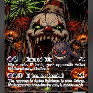 Gengar Halloween Full Art Trading Cards/ Pokémon Proxy Cards