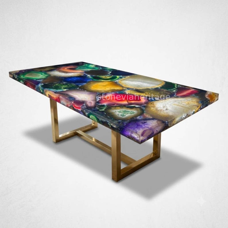 Agate Dining Table
Multi Agate Slab
Geode Table Top
Custom Kitchen Island
Luxury Gemstone Table
Epoxy Resin Table
Backlit Agate Slab
Semi Precious Stone
Handmade Dining Table
Custom Size Table
Bespoke Furniture
Agra Stone Craft
Agate Coffee Table
Handmade Multi Color Agate Dining Table
Custom Semi Precious Stone Kitchen Island
Backlit Resin Geode Dining Table Top
Luxury Gemstone Conference Table
Bespoke Natural Agate Slab Furniture
Agra Marble Handmade Stone Slab
Custom Table Tops 
Hallway Table