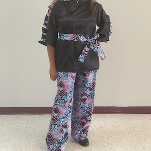 Pantalones anchos con estampado Kitenge - Pantalones Palazzo de tela africana