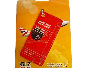 British Airways Boeing 747-400 G-CIVL Aircraft Skin Tag Fuselage Creations Bicolour