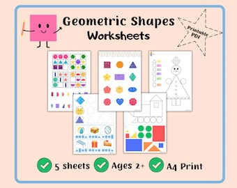 Geometric Shapes Worksheets | Toddler Learning Activities (PDF)