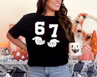 Number 67 PNG: bold hands graphic (Digital Download)