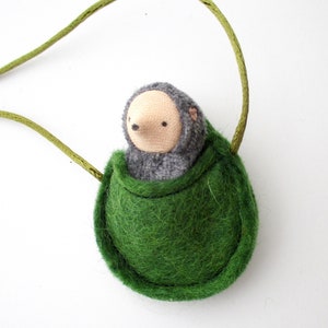 Small mole necklace waldorf miniature woodland animal natural toy NMG1 image 7