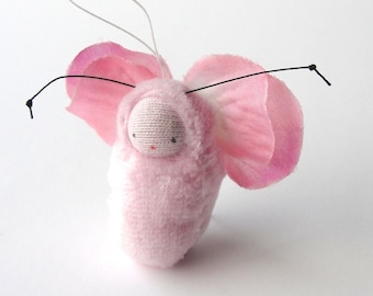Pink fairy baby ornament flower fairy waldorf doll FBP1