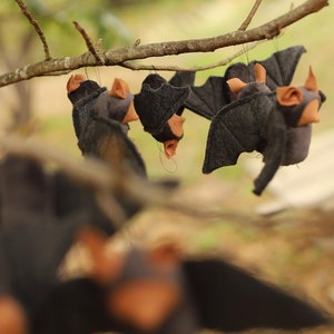 Bat ornament // waldorf nature table // fruit bat // waldorf toy // hanging bat // flying fox image 2