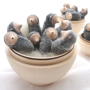 Small mole doll, waldorf toy, nature table, miniature mole