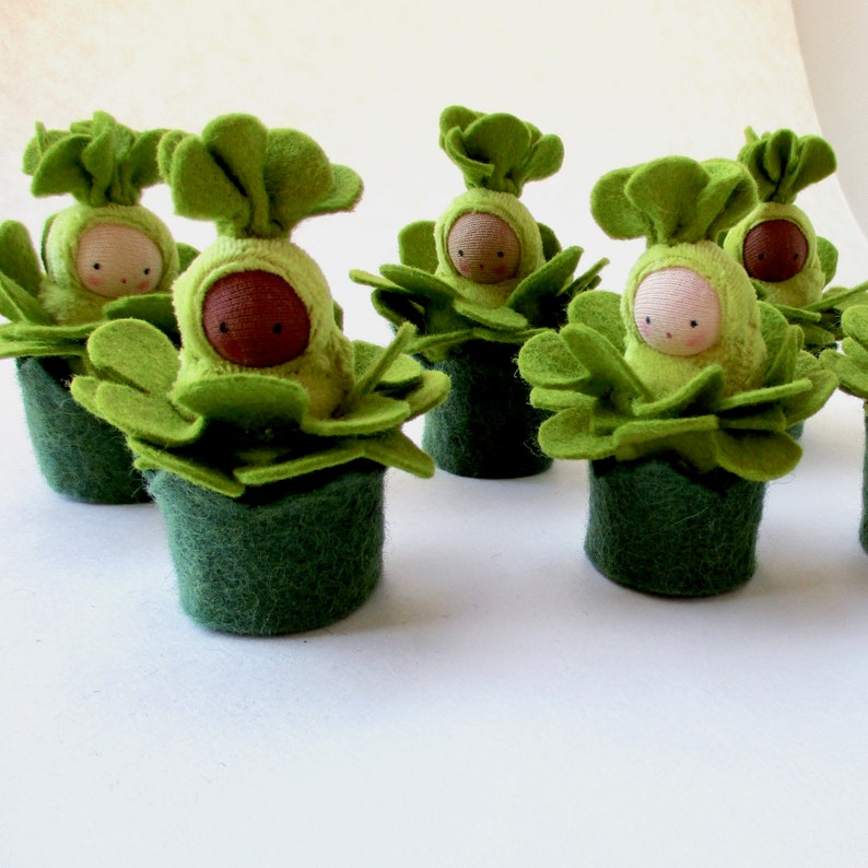Lettuce Baby Doll // Waldorf Toy // Sprout Doll // Nature Table ...