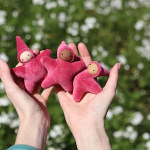 Small Star Doll // waldorf doll // soft doll // pocket doll // waldorf toy // cloth doll // multicultural doll // textile doll // small doll image 12