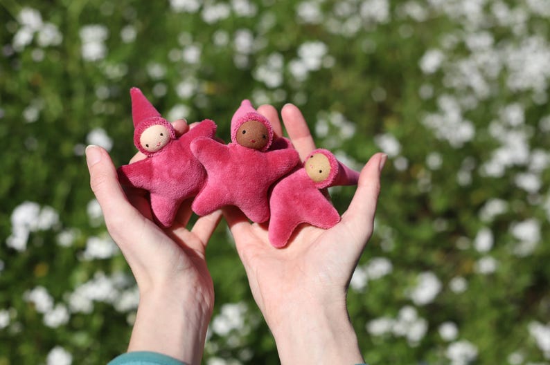 Small Star Doll // waldorf doll // soft doll // pocket doll // waldorf toy // cloth doll // multicultural doll // textile doll // small doll image 12