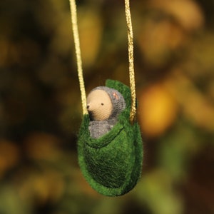 Small mole necklace waldorf miniature woodland animal natural toy NMG1 image 4