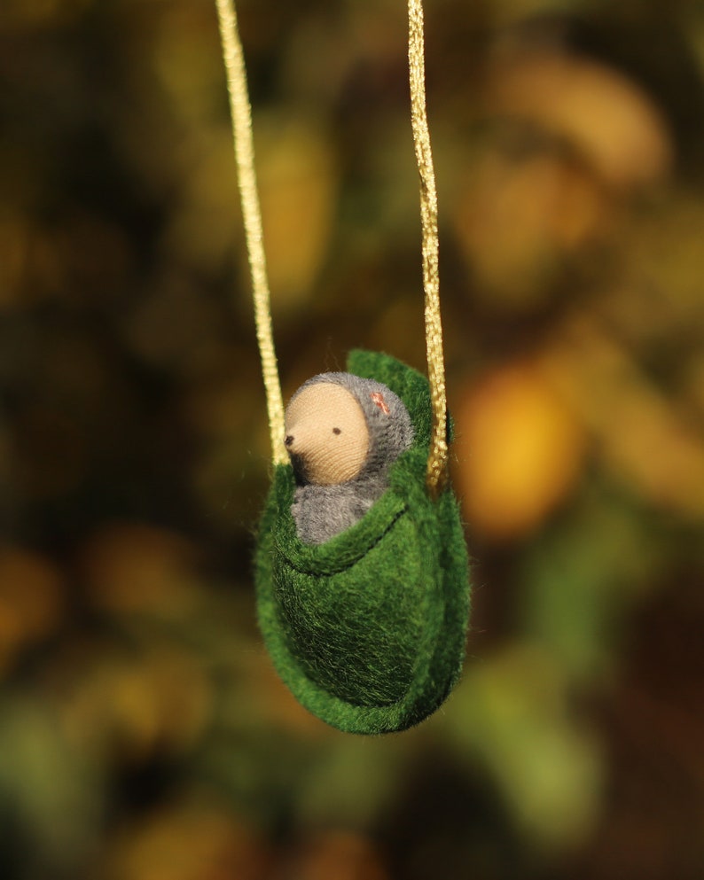 Small mole necklace waldorf miniature woodland animal natural toy NMG1 image 4