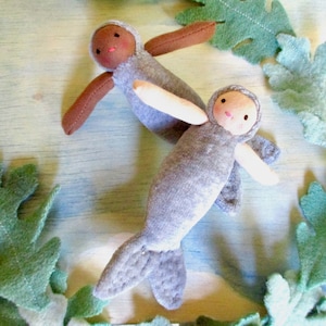 Selkie doll // Waldorf toy // pocket doll // handmade // fairytale toy // seal baby