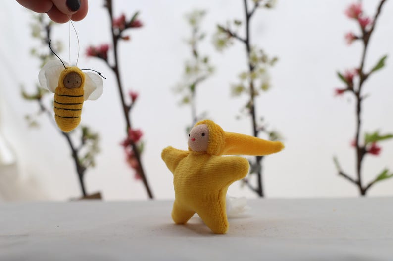 Small Star Doll // waldorf doll // soft doll // pocket doll // waldorf toy // cloth doll // multicultural doll // textile doll // small doll image 13