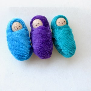 Miniature bunting dolls waldorf easter ornament peanut babies PSC1 image 1
