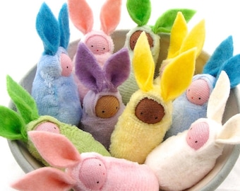 Easter bunny waldorf decor rabbit  bunnies easter basket favor