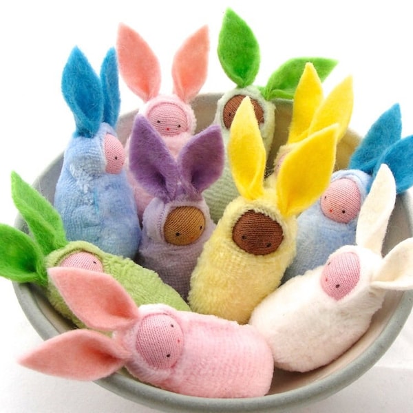 Easter bunny waldorf decor rabbit  bunnies easter basket favor