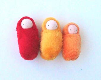 Little bunting dolls waldorf easter ornament peanut babies PS-H1