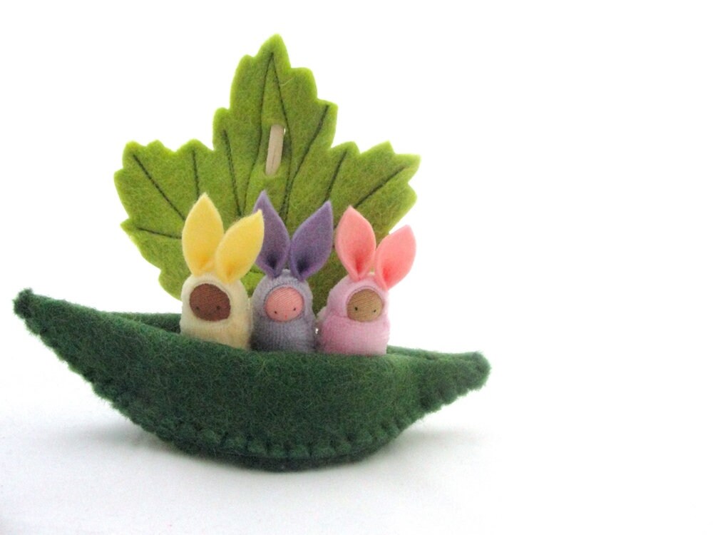 Easter Bunny Waldorf Decor Rabbit Bunnies Easter Basket Favor Etsy