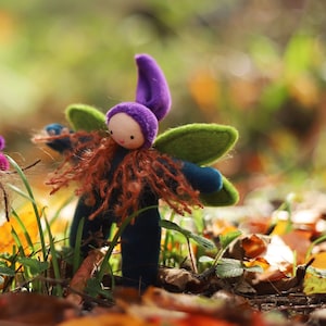 Fairy Doll, dark teal fairy, FD-DT1, waldorf toy, flower fairy, waldorf doll, pixie doll, sprite doll, natural toy, Fairie doll