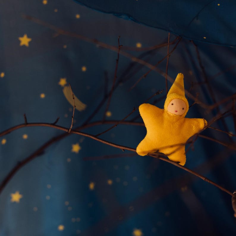 Small Star Doll // waldorf doll // soft doll // pocket doll // waldorf toy // cloth doll // multicultural doll // textile doll // small doll image 15
