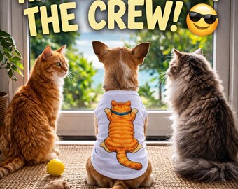 Camiseta Kitty Rider Dog, Camiseta divertida para perros Gato montando a un perro, Ropa para perros pequeños, Camiseta Chihuahua, Atuendo lindo para mascotas, Camiseta para perros de playa