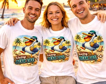 Funny Pelican Beach Shirt, Coastal Summer Vacation Graphic Tee