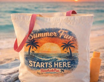 Conjunto de bolso de playa de verano / Bolso costero con neceser de maquillaje / Bolso de vacaciones /