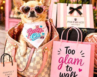 Sassy Girl Dog Bandana, Small Medium & Large Pet Outfit