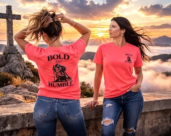 Camisa de mujer "Guerrera Cristiana Audaz pero Humilde": Ropa religiosa inspiradora