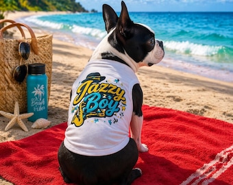 Jazzy Boy Dog Shirt, Small Medium Large Dog Clothes,
