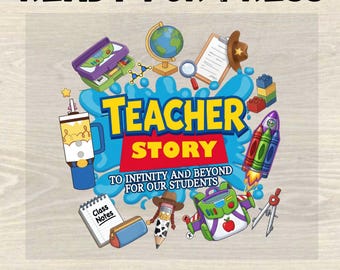 Teacher School Dtf Transfer, Back to School Ready to Press Heat Transfer, Teacher Shirt DIY Transfer, Teacher Story Heat Press Print
