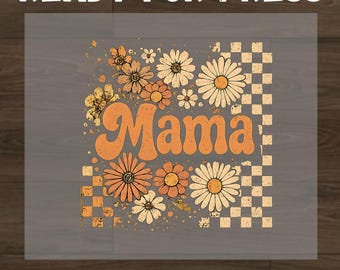 Retro Mama Fall Floral Dtf Transfer, Autumn Mom Shirt Design, Vintage Fall Transfer, Floral Mama Heat Transfer, Thanksgiving Dtf