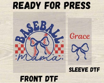 Custom Baseball Mama Ready For Press DTF Transfer, Mother's Day Gift Dtf, Personalized Name Mama Gift Dtf, Baseball Mom Dtf, Sports Mama Dtf