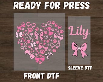 Transferencia DTF personalizada con nombre de mamá, lista para imprimir, regalo para el Día de la Madre (DTF), nombre personalizado "Coquette Mama" (DTF), regalo para el Día de la Madre (DTF)