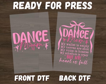 Transferencia DTF de "Mamá Bailarina Lista para Prensa", Regalo del Día de la Madre, "Pero Mi Corazón Está Lleno", "Mamá Bailarina" (DTF), Regalo de "Mamá Coqueta" (DTF)