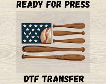 America Baseball Ready For Press DTF Transfer, Game Day Baseball Dtf, Funny Baseball Dtf, American Baseball Dtf, America Flag Baseball Dtf