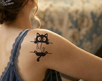 Tatuajes temporales con texto personalizado, tatuajes para perros y mascotas, tatuajes temporales personalizados para la cara, tatuajes temporales personalizados para bodas, regalo divertido.