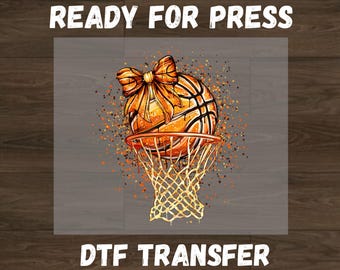 Basketball Ready for Press DTF Transfer, Mother's Day and Friends Gift Dtf, Game Day Coquette Basketball Dtf, Gift For Basketball Lovers Dtf
