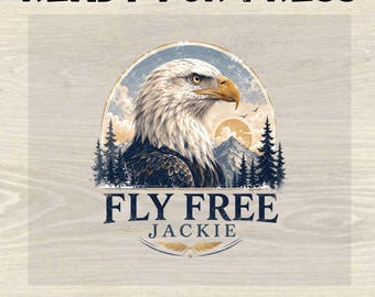 Fly Free Jackie Dtf Transfer, Big Bear Eagle Memorial Dtf, Big Bald Heat Transfer, Jack and Shadow Dtf Print, Eagle Jackie Shirt Design