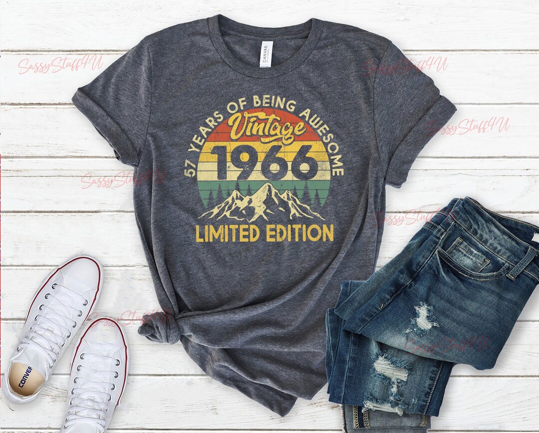 Vintage 1966 Shirt 1966 Shirt 57th Birthday Shirt 57th Etsy
