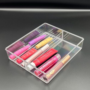 Clear Acrylic Makeup Organizer | Stackable Vanity Storage