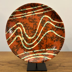 Vintage Jeff White Redware Plate