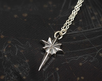 Star pendant "Ad Astra"  silver medium size