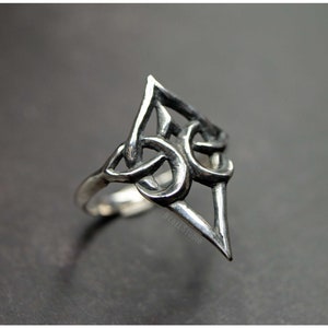 Celtic knot silver ring Scáthach