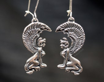 Sterling Silver earrings Southern Oracle Sphinx Gates Neverending Story