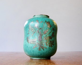 Vintage Gustavsberg Argenta Vase 1079 Wilhelm Kage