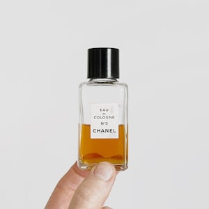 Vintage Partial 4oz Chanel No5 Eau de Cologne French Parfum / Perfume Splash Flacon Bottle 1/3 Full