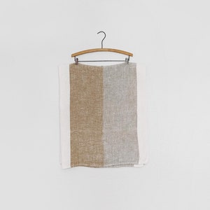 Vintage Dansk finnische Akzent 100% Leinen Tischdecke entworfen von Ritva Poutila gewebt in Finnland, helle Erdtöne Rechteck skandinavisch modern