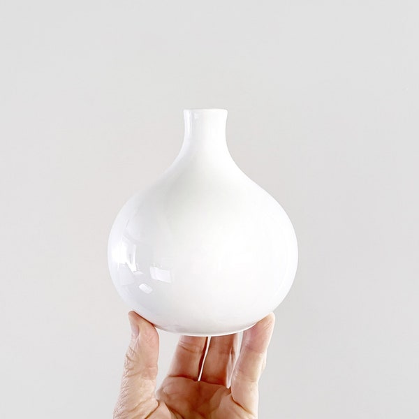 Vintage Mid Century Arzberg White Porcelain China Vase German / Germany